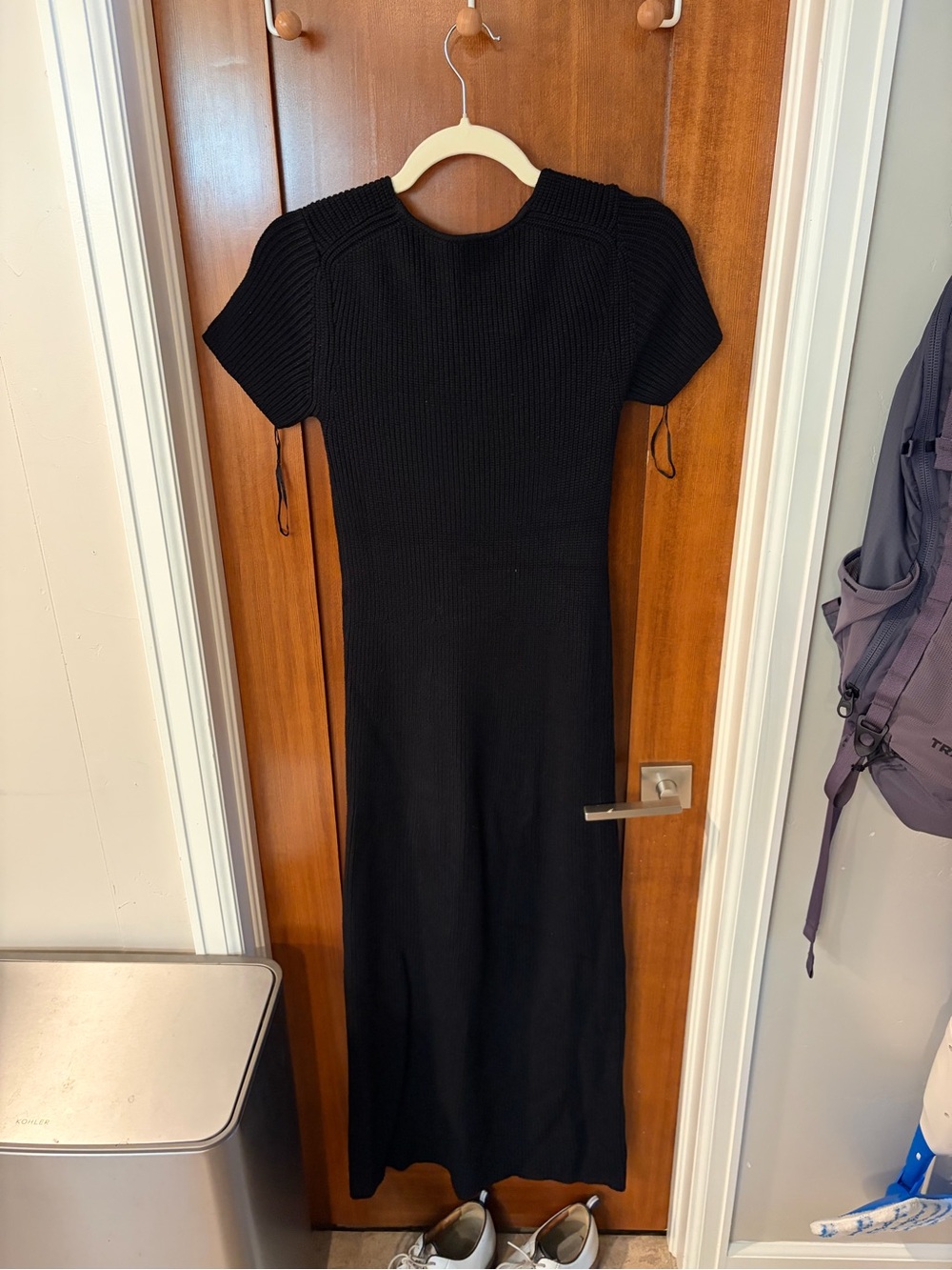 STAUD Camden Black Ribbed sweater dress - Picture 5 of 5